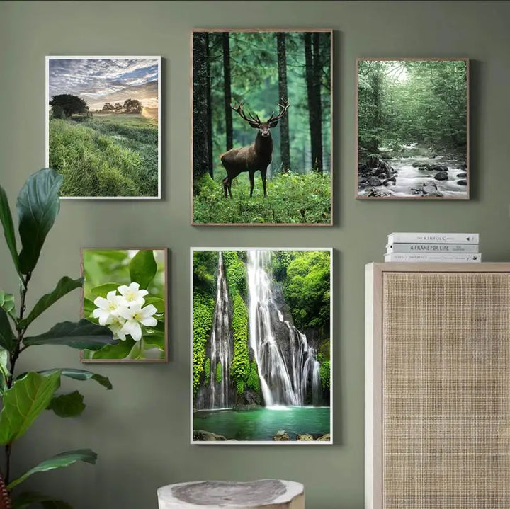 Forest Deer Landscape Print