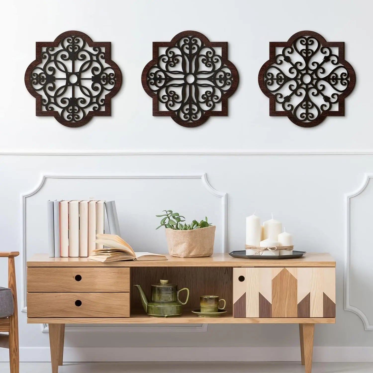 Rustic Geometric Wood Art