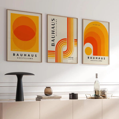 Orange Bauhaus Canvas Print