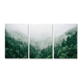3PCS Natural Mountain Green Forest Canvas Wall Art Painting for Bedroom Office Living Room Posters and Prints Pictures Frameless