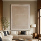 Beige Abstract Canvas Art