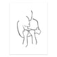 Couple Line Canvas Art