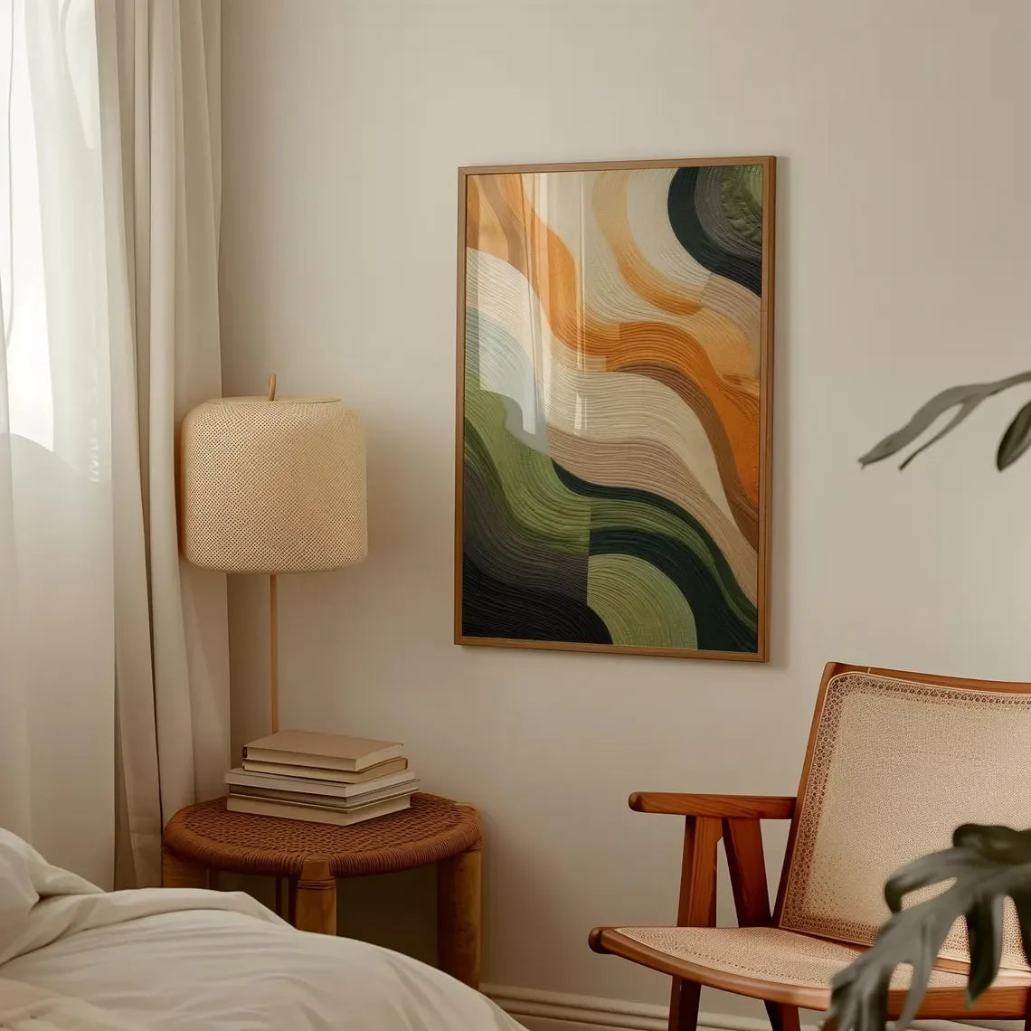 Earth Tone Abstract Print