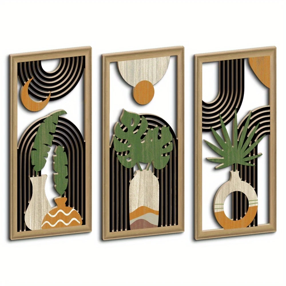 Rustic Wooden Leaf Decor