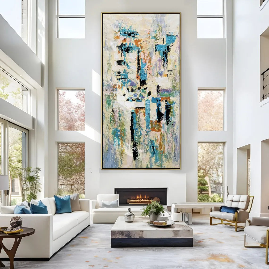 Carnaval Wall Art Abstract Handmadde Oil Painting On Canvas Lovely Colorful Art Work Custom Painting Large Wall Decor Room Decor