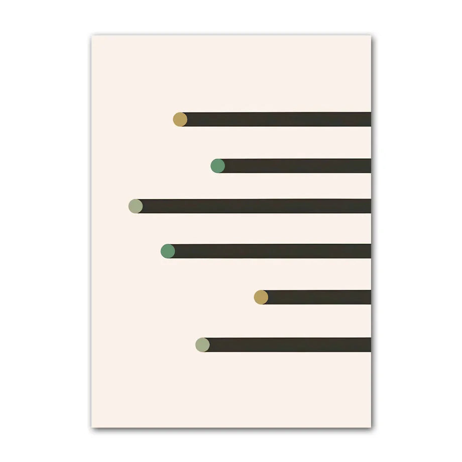 Bauhaus Green Color Block Lines Modern Abstract Poster Wall Art Canvas Painting Posters and Prints Picture for Living Room Decor