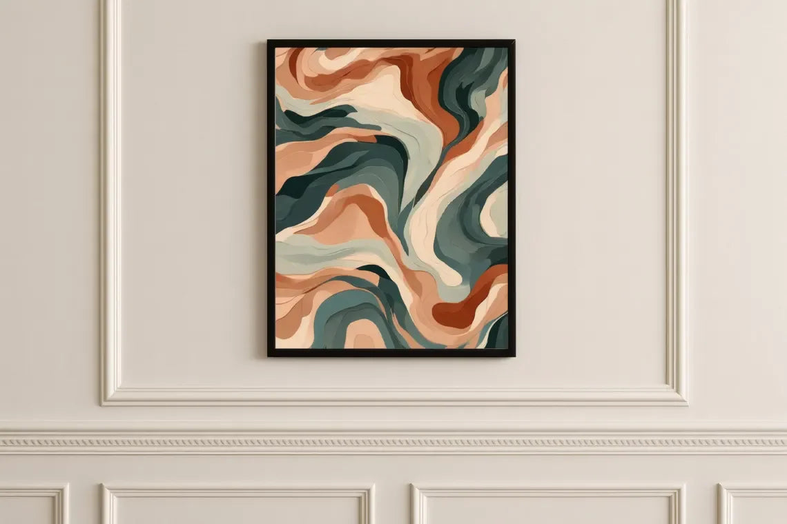 Earth Tone Abstract Print