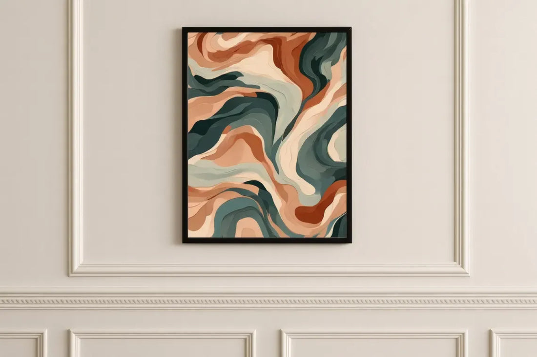 Earth Tone Abstract Print