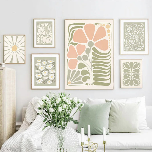 Boho Floral Canvas Art