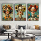 Boho Floral Woman Canvas