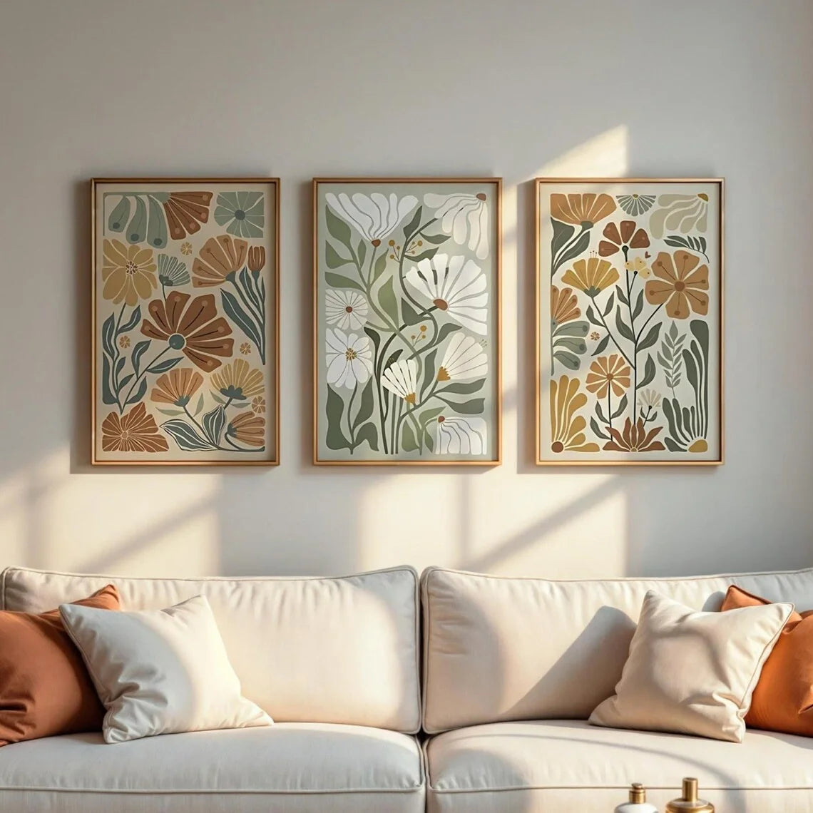 Abstract Floral Canvas Set