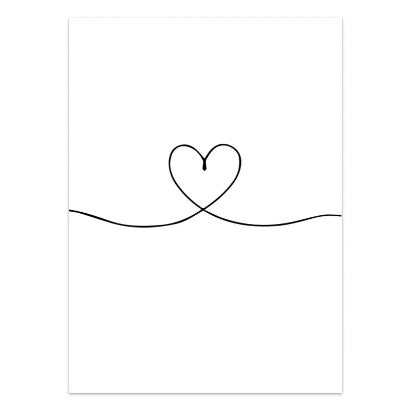 Couple Line Canvas Art
