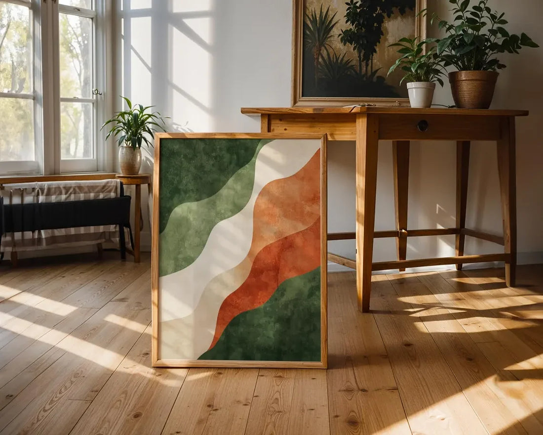 Earth Tone Abstract Print