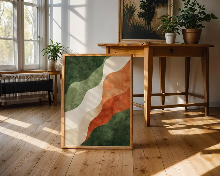 Earth Tone Abstract Print