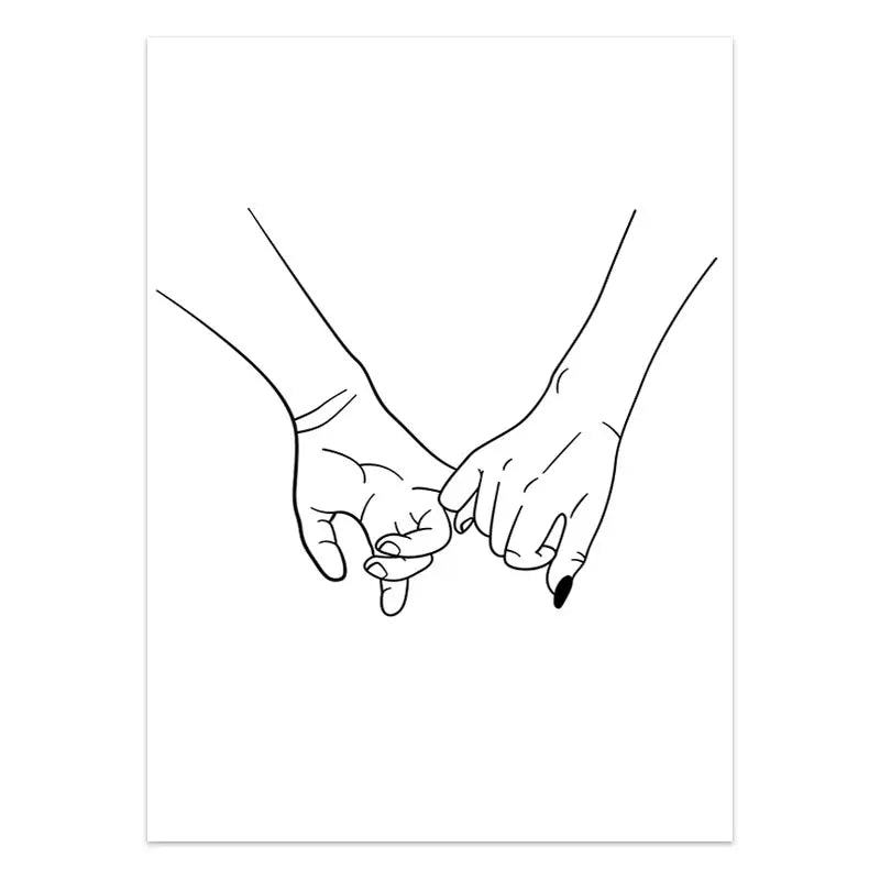 Couple Line Canvas Art