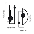 2pcs/set Metal Wall Decor, Metal Wall Art Minimalist, Wall Art Abstract Metal Hollow Vertical Decorations, Wall Sculptures