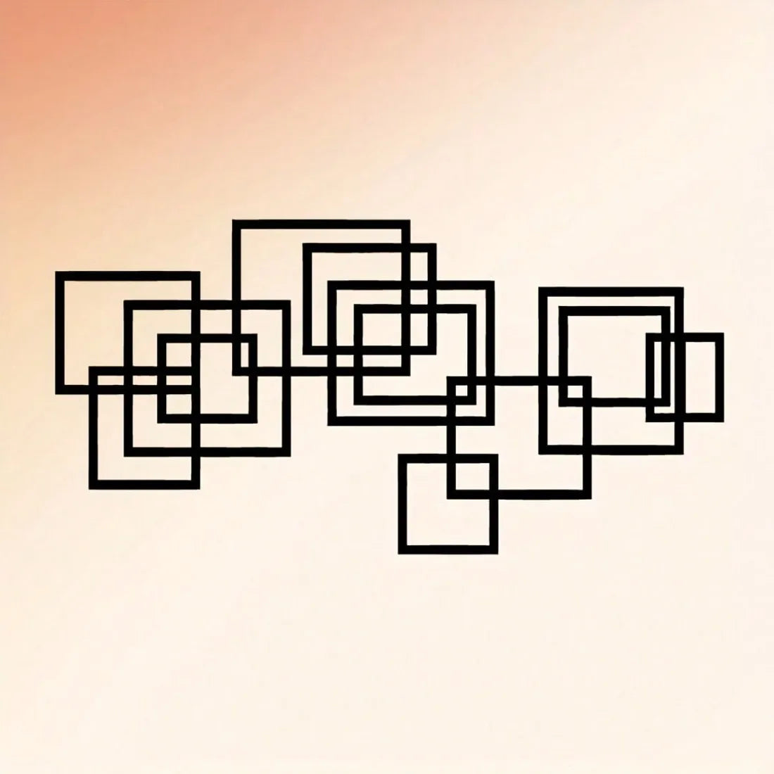 Geometric Iron Wall Panel
