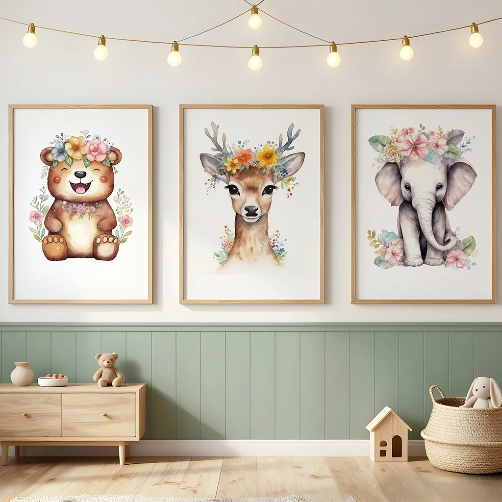 Woodland Animal Nursery Canvas