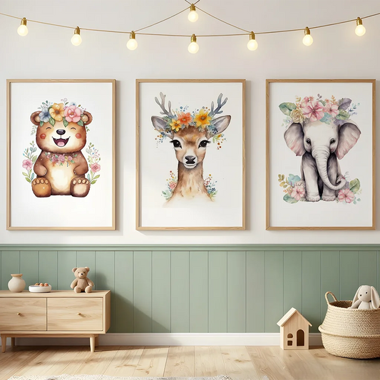 Woodland Animal Nursery Canvas