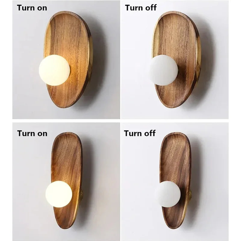 Nordic Wood Wall Lamp