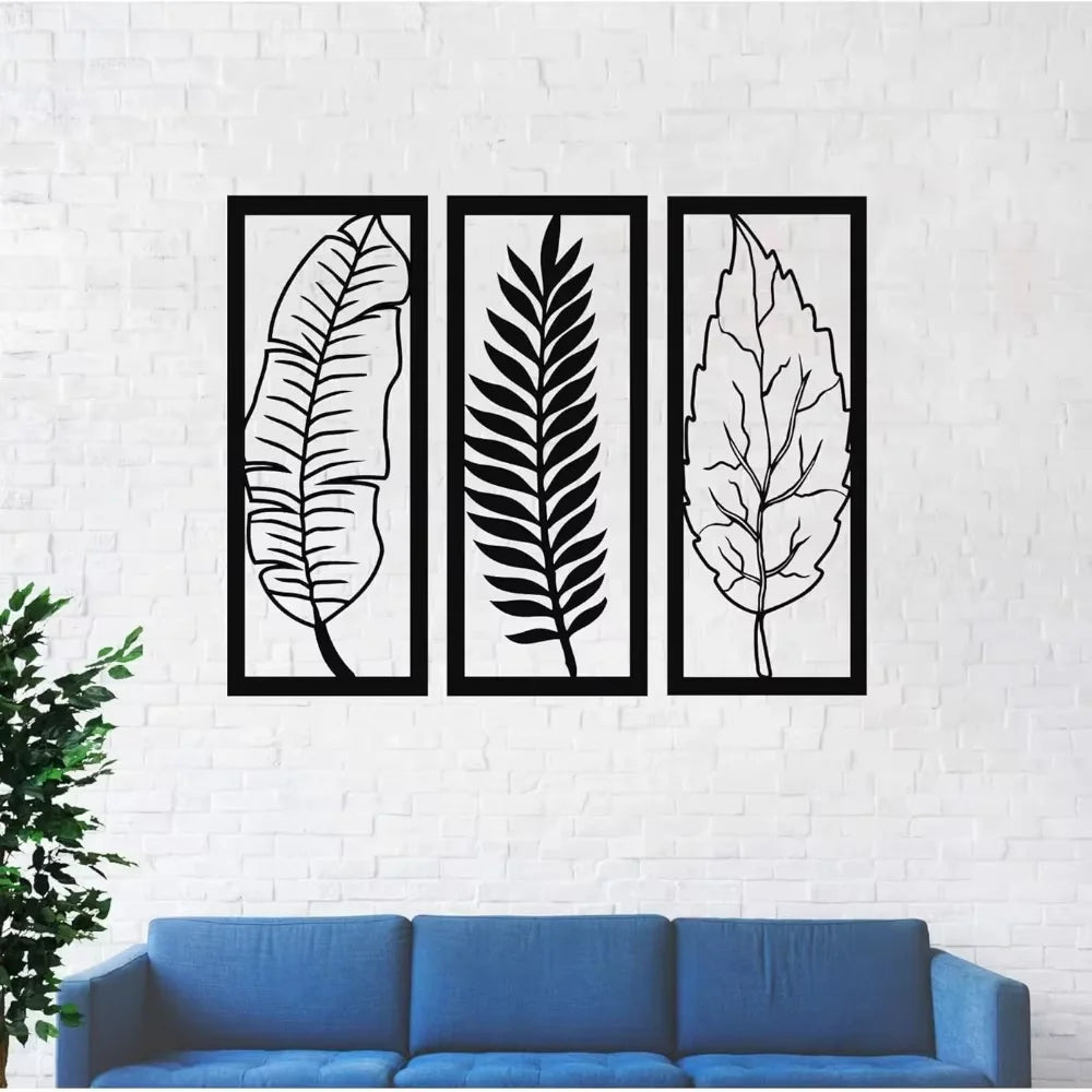 Elegant Metal Leaf Art
