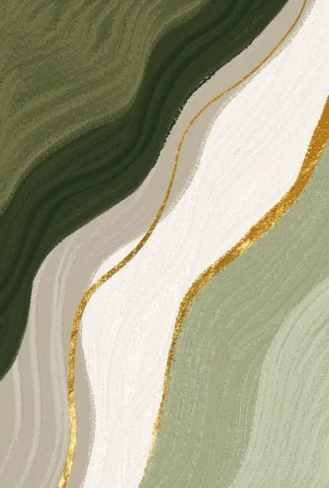 Gold Green Abstract Canvas
