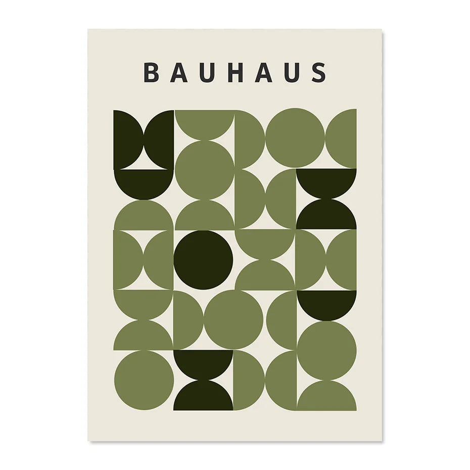 Green Bauhaus Wall Print
