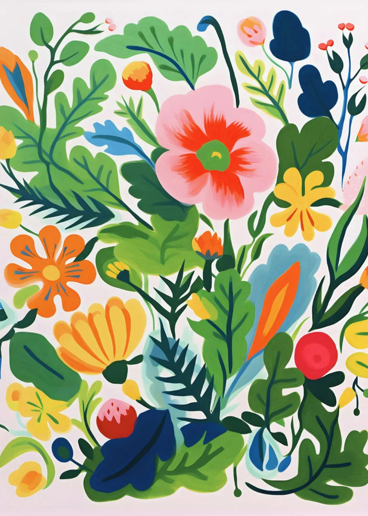 Colorful Floral Canvas Art