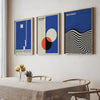 Blue Bauhaus Canvas Art