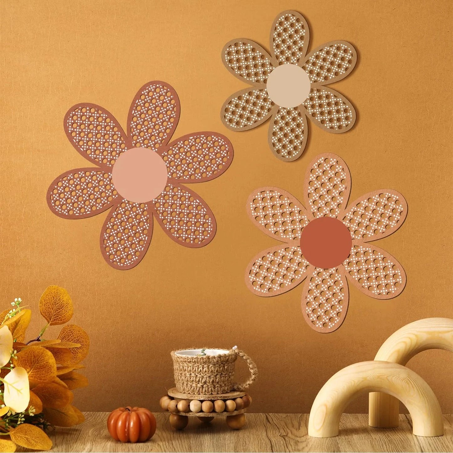 Boho Daisy Wooden Decor