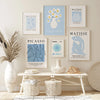 Blue Flower Market Canvas
