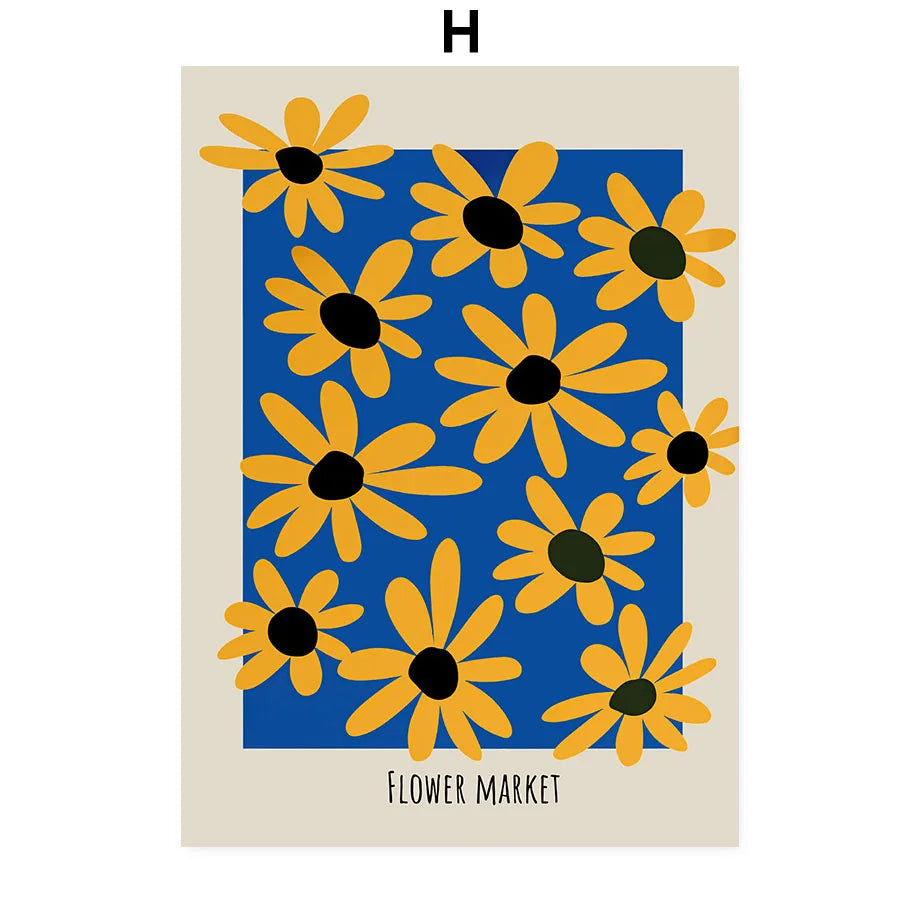 Abstract Floral Canvas Art