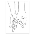 Black White Couple Line Wall Art Canvas Painting Line Drawing Hand Love Kiss Posters and Prints Nordic Picture Living Room Decor