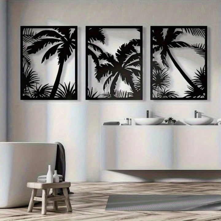 Palm Sunset Metal Art