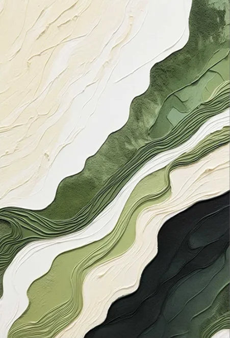 Gold Green Abstract Canvas