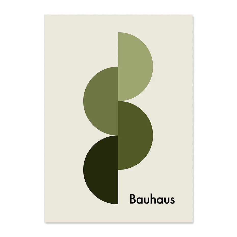 Green Bauhaus Wall Print