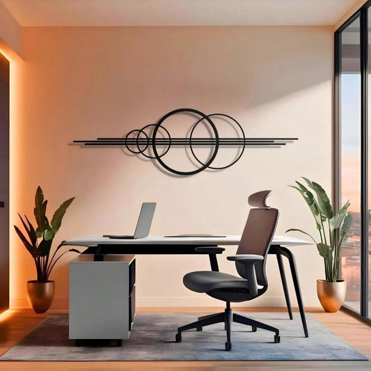 Geometric Circle Metal Art