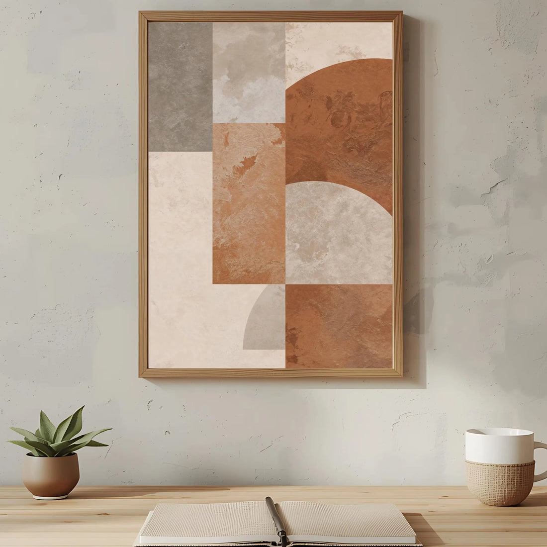 Earth Tone Triptych Art