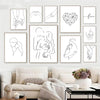 Couple Line Canvas Art