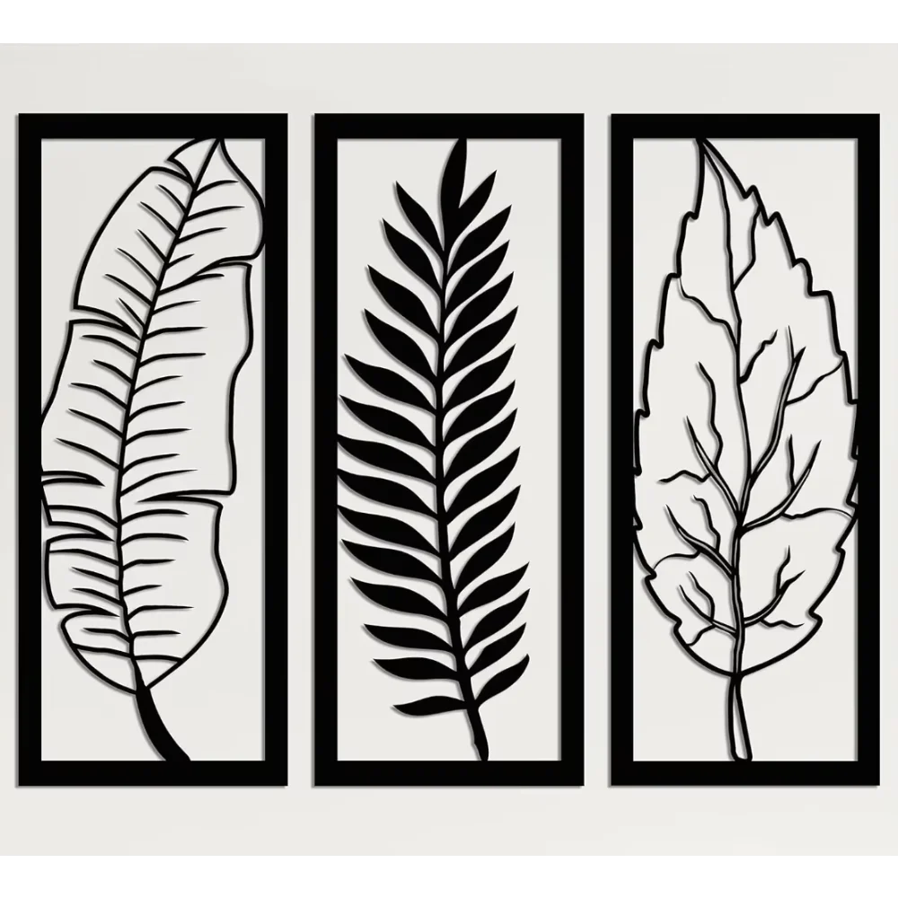Elegant Metal Leaf Art