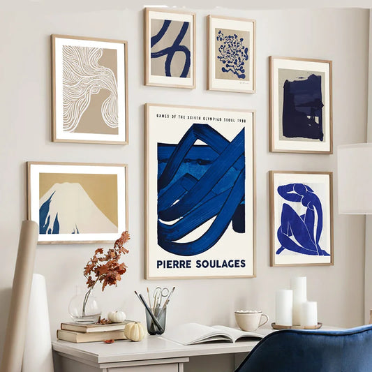Blue Matisse Canvas Art