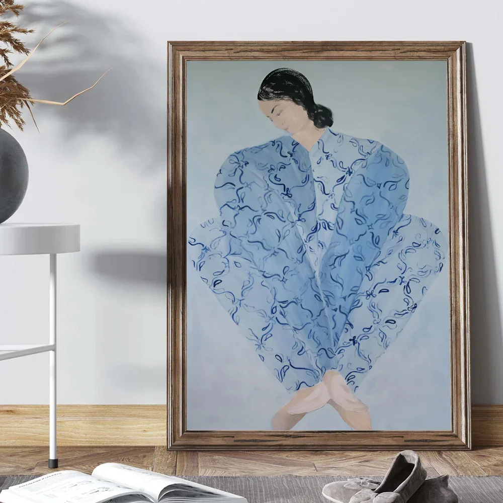 Abstract Line Geometry Curve Girl Posters Modern Classic Vintage Poster Wall Art Retro Canvas Ptint Painting Living Room Decor