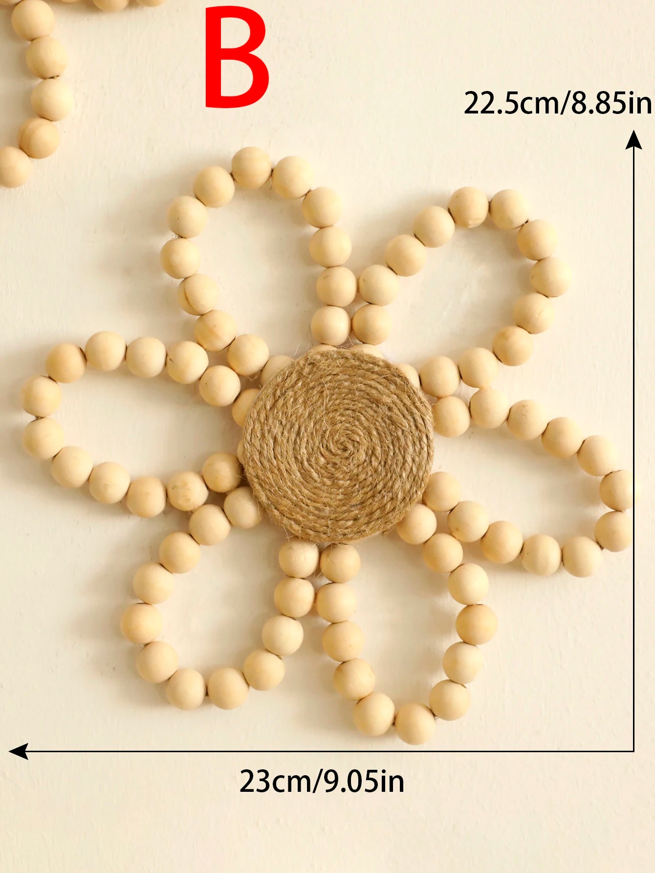 Wooden Floral Bead Decor