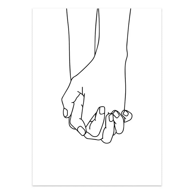 Couple Line Canvas Art