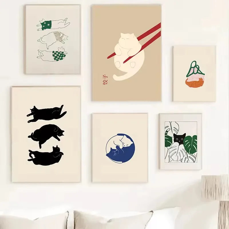Lazy Cat Canvas Art