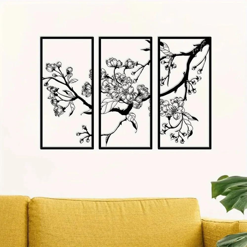 Peach Blossom Metal Art