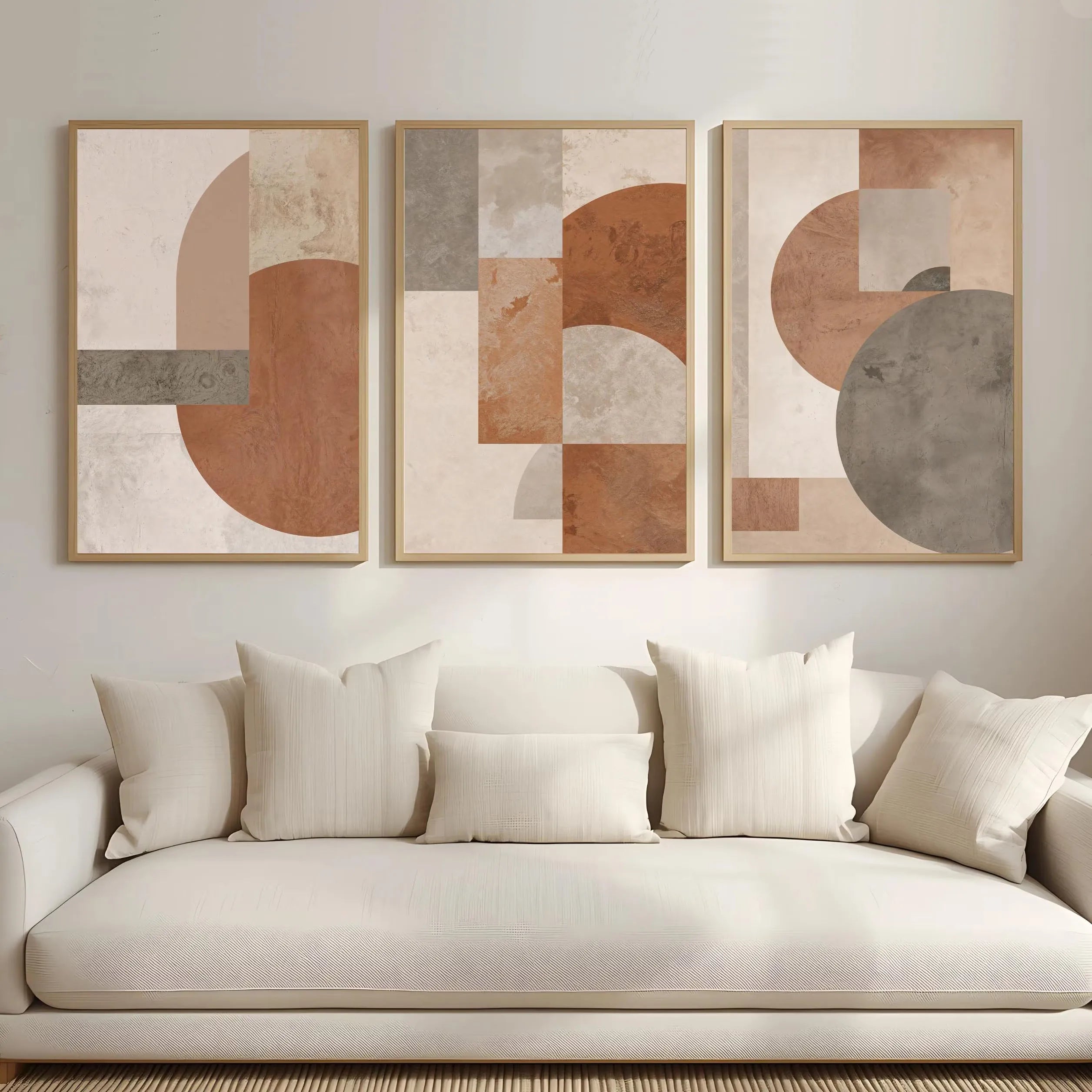 Earth Tone Triptych Art