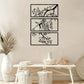 Peach Blossom Metal Art