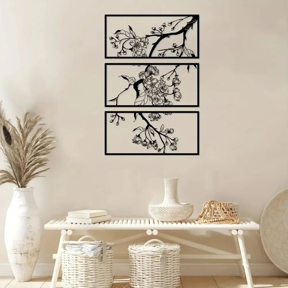 Peach Blossom Metal Art