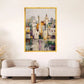 Burgundy Geometric Canvas Art